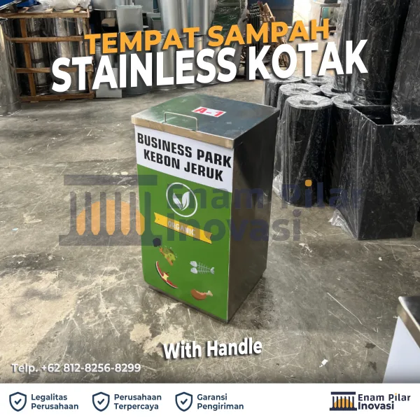 tempat sampah stainless, tong sampah stainless, tong sampah stainless steel, tempat sampah stainless steel, tempat sampah outdoor estetik, tempat sampah stainless kotak, tempat sampah tertutup,